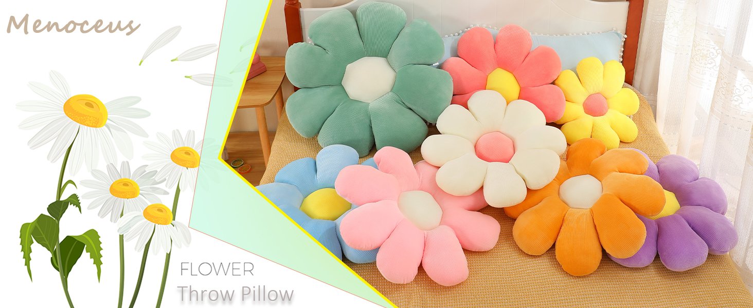 flower pillow aesthetic room decor bedroom decor flower cushion